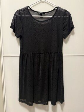 Forever 21 Black Sheer Aztec Mini Dress
